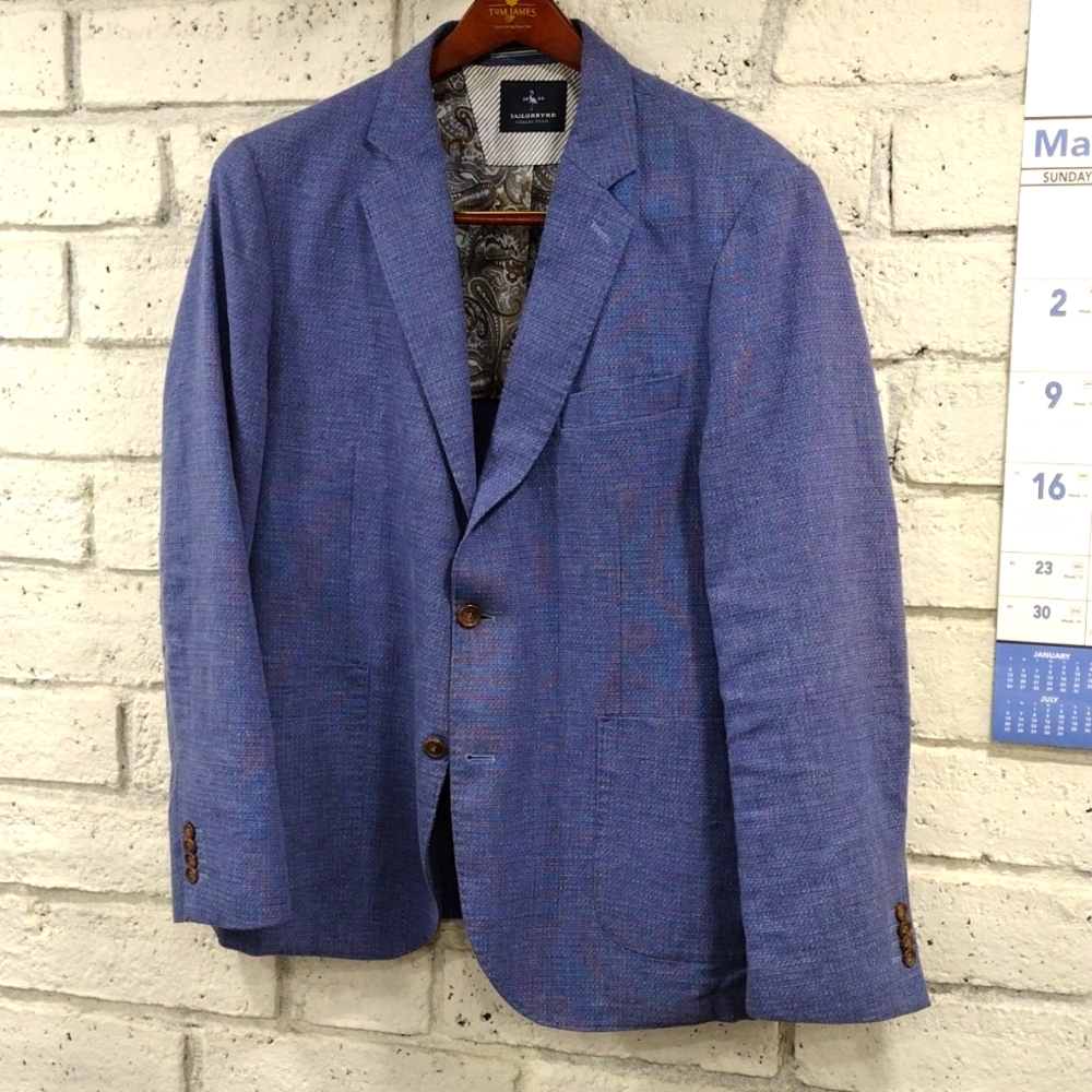 TailorByrd Collection Linen/Cotton Blend 44r Sport Coat